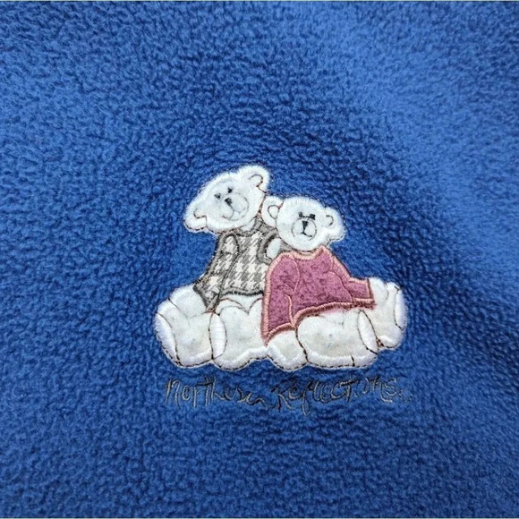 Vintage Northern Reflections Blue Zip Up Cuddle Teddy Bears Woman Small Grandma - Picture 4 of 7